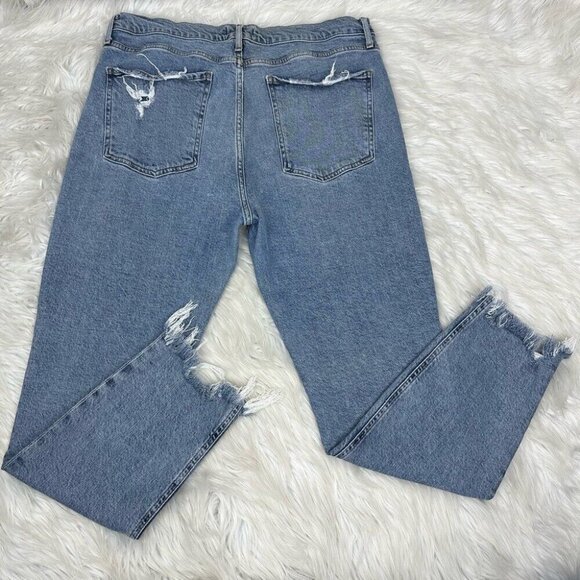 Agolde Women’s Nico Button-Fly Skinny‎ Luxury Raw Hem Blue Jeans W32-33/L26 - Picture 4 of 12